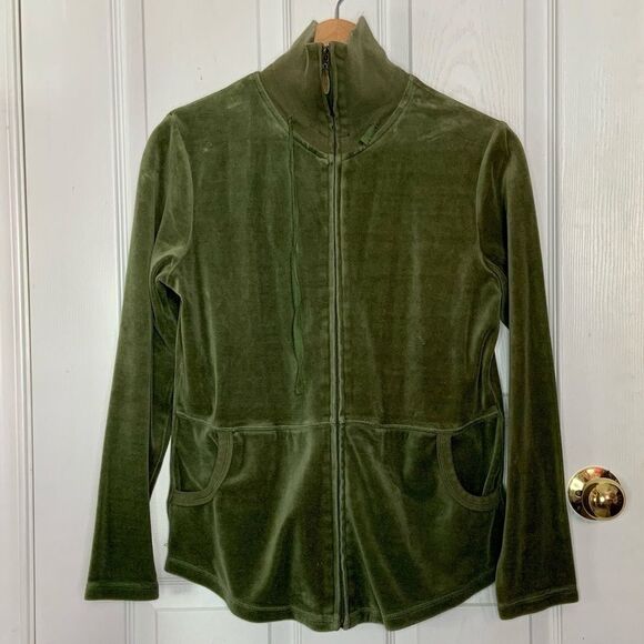 Velour Zip up Sweater - Picture 5 of 10